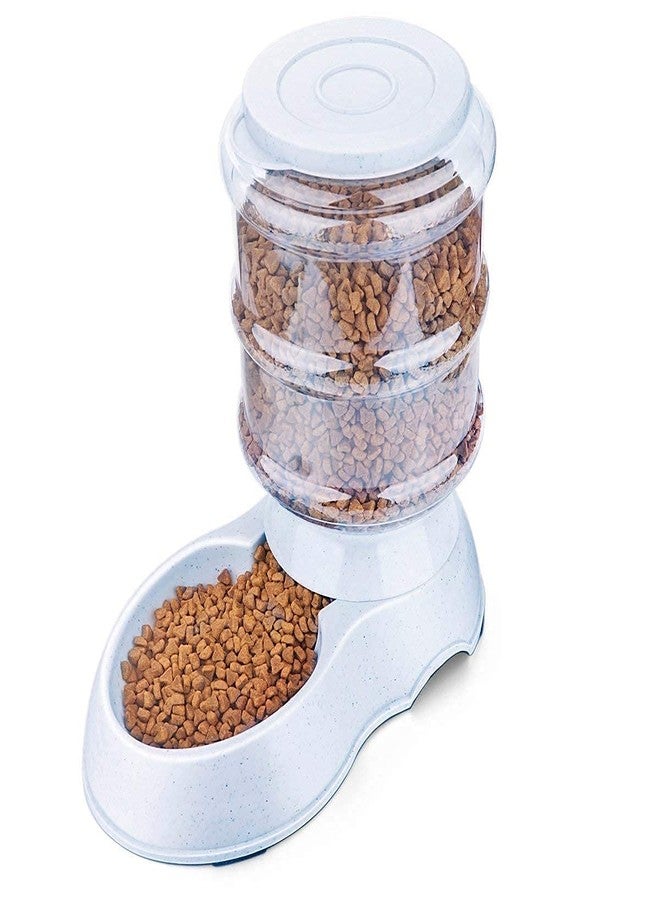 PLUMAZE Automatic Pet Food Dispenser Station - Gravity Replenish Dry Food Storage Bottle Bowl Dish Stand for Dogs, Cats, and Other Animals - Image 1